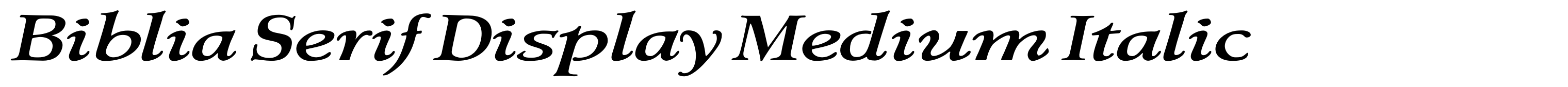 Biblia Serif Display Medium Italic